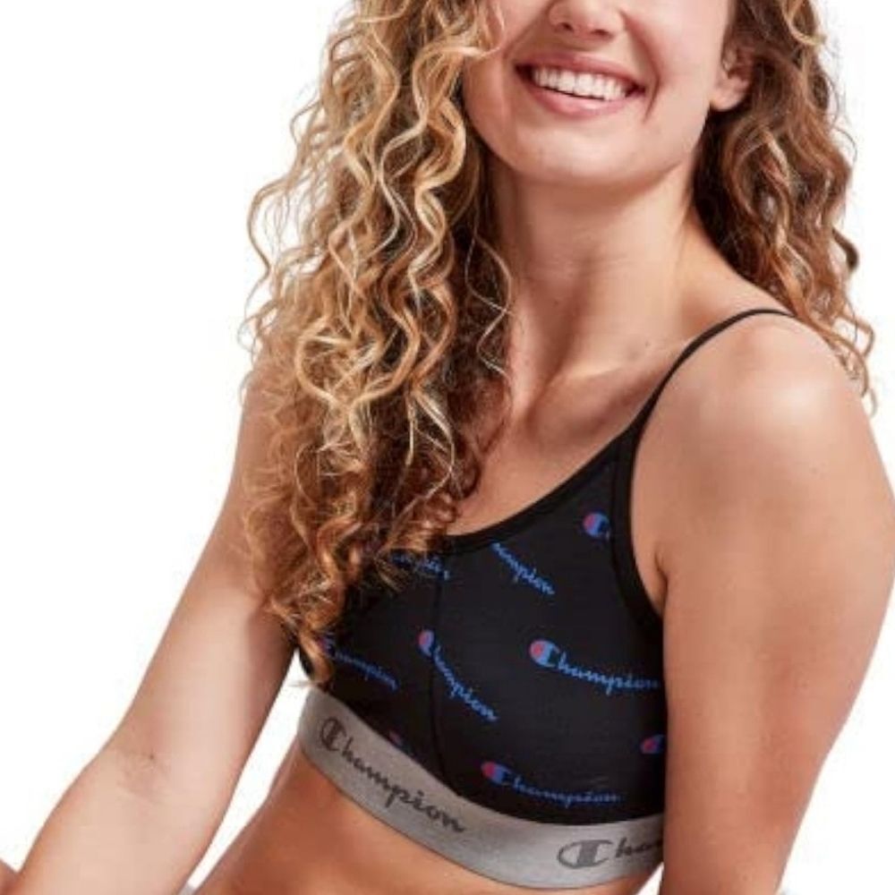Champion, Heritage Bralette for Women, Moisture-Wicking, Cotton Stretch